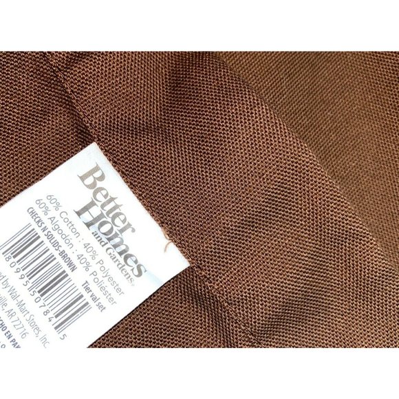 2 Better Homes Gardens BHG Discontinued Curtains Valances Brown Short Kitchen - Picture 4 of 5